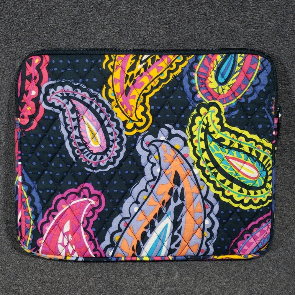 Vera Bradley Quilted Tablet Laptop‎ 11" Sleeve Case Multicolor Twilight Paisley